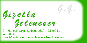 gizella gelencser business card